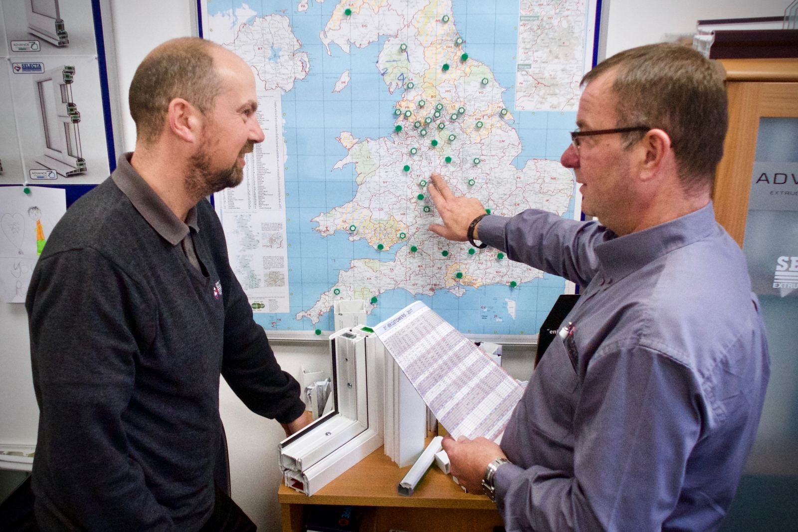 Marketing manager Mark Walker (left) with Andy Green, sales director.