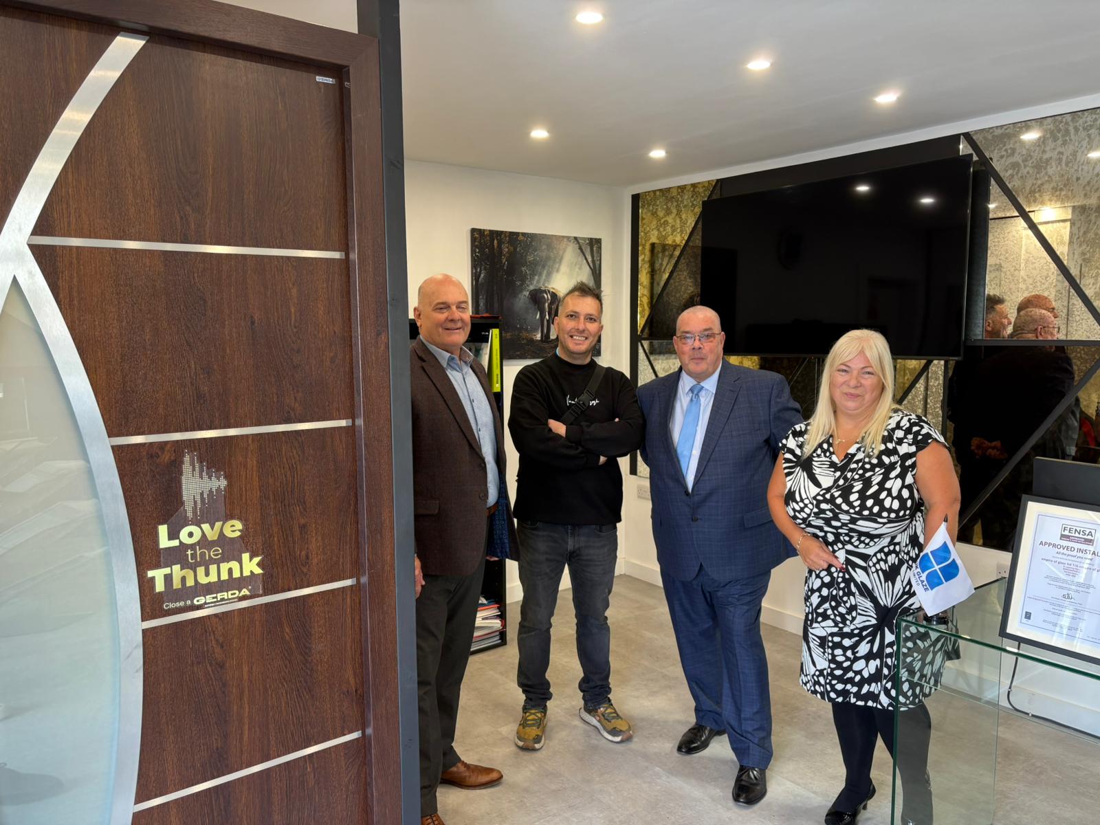 L-R: Danny Williams Gerda MD, Mohammad Kaboutari, Keith Arm NBD Gerda, Tina Beal, sales director Gerda